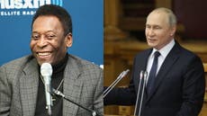 Pelé le pide a Putin terminar la “injustificable” guerra en Ucrania 