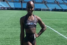 La primera animadora abiertamente transgénero de la NFL, Justine Lindsay, habla sobre su contratación