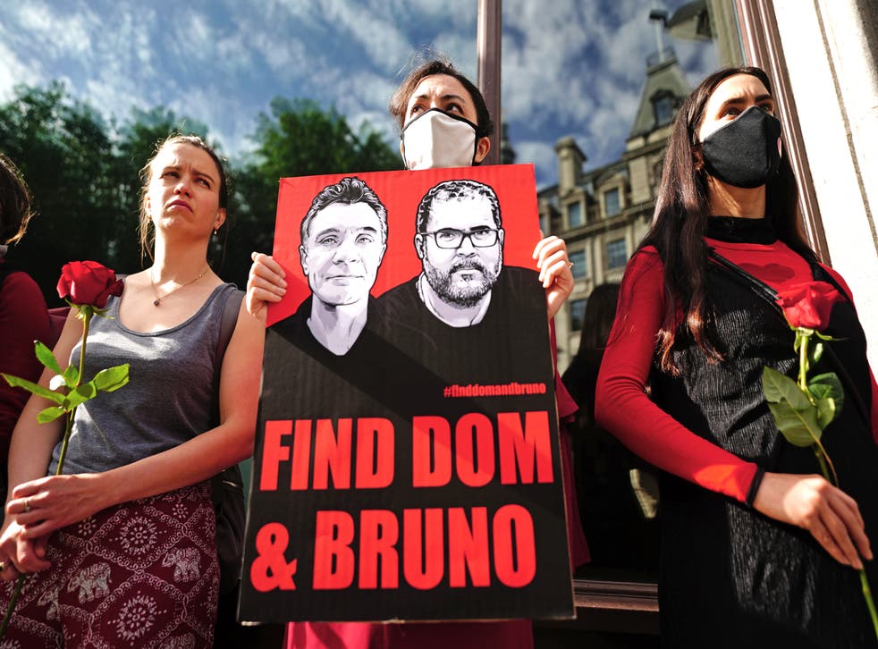 <p>Una protesta en Londres pide acción por los dos hombres desaparecidos </p>
