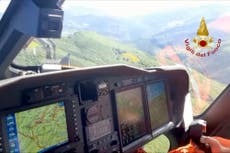 Siete muertos tras desplome de helicóptero en Italia