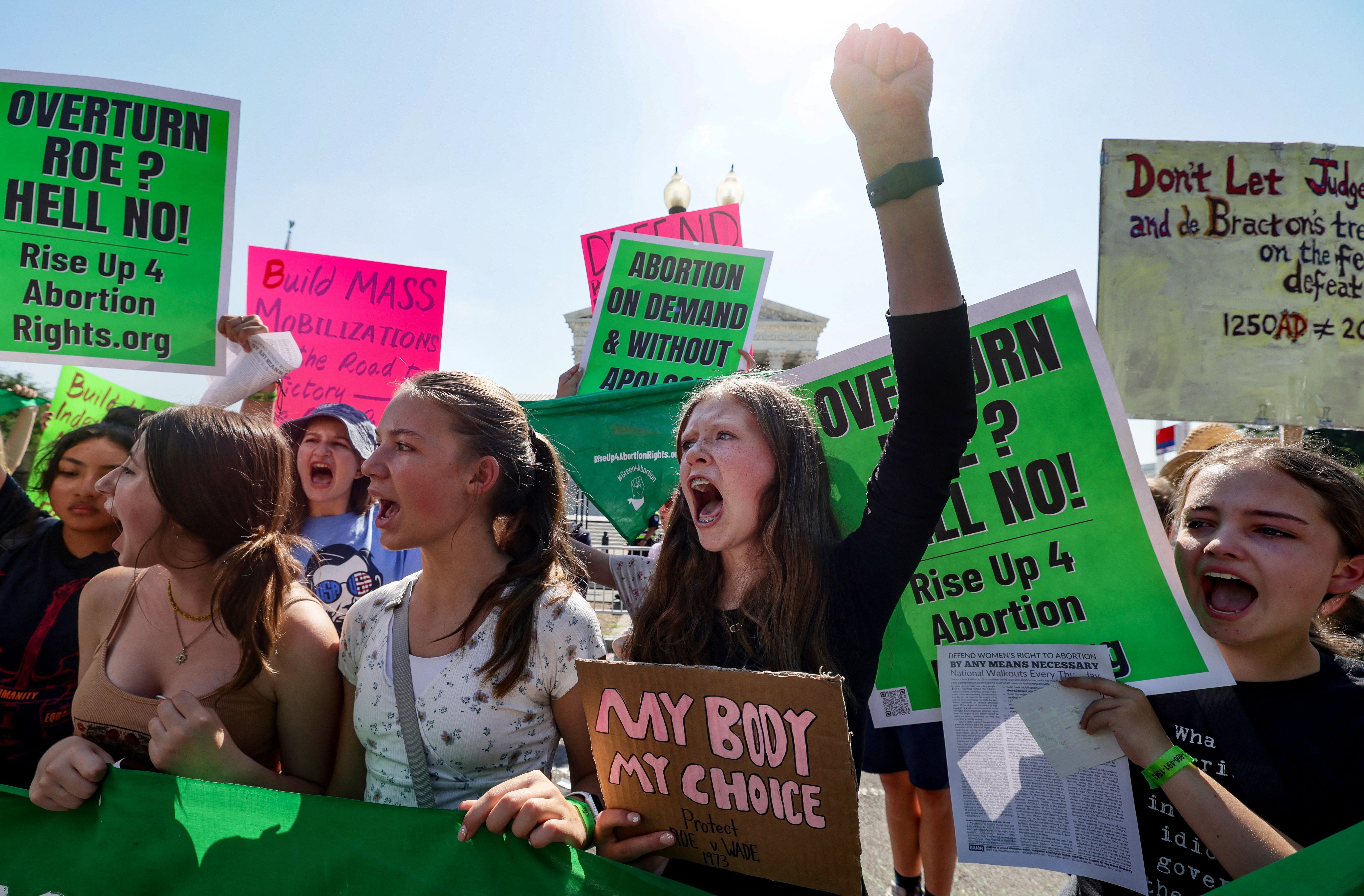 Manifestación por el derecho al aborto ante el Tribunal Supremo el 13 de junio