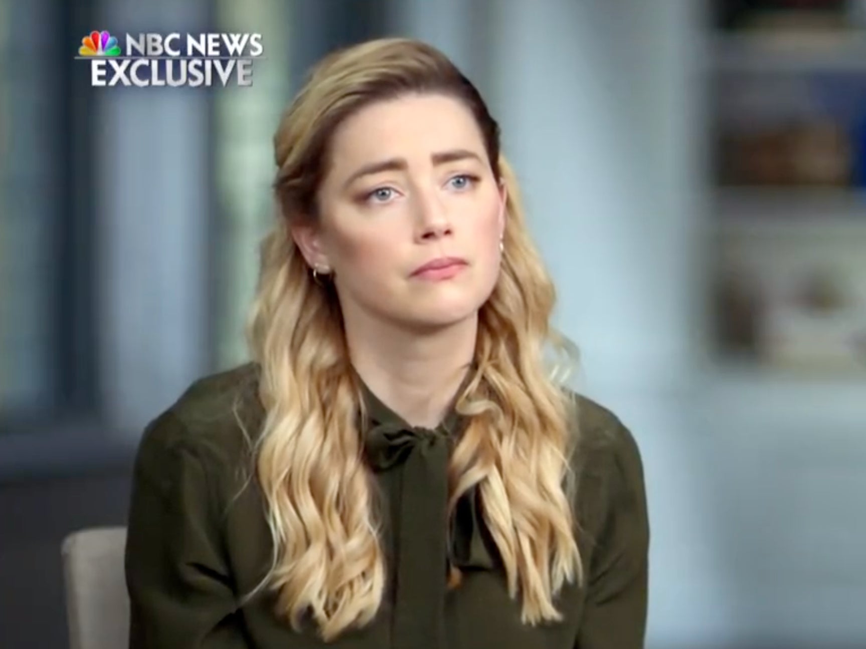 Amber Heard en la entrevista con la NBC