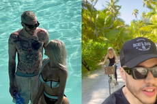 Kim Kardashian intenta distraer la atención del vestido de Marilyn con fotos de vacaciones con Davidson