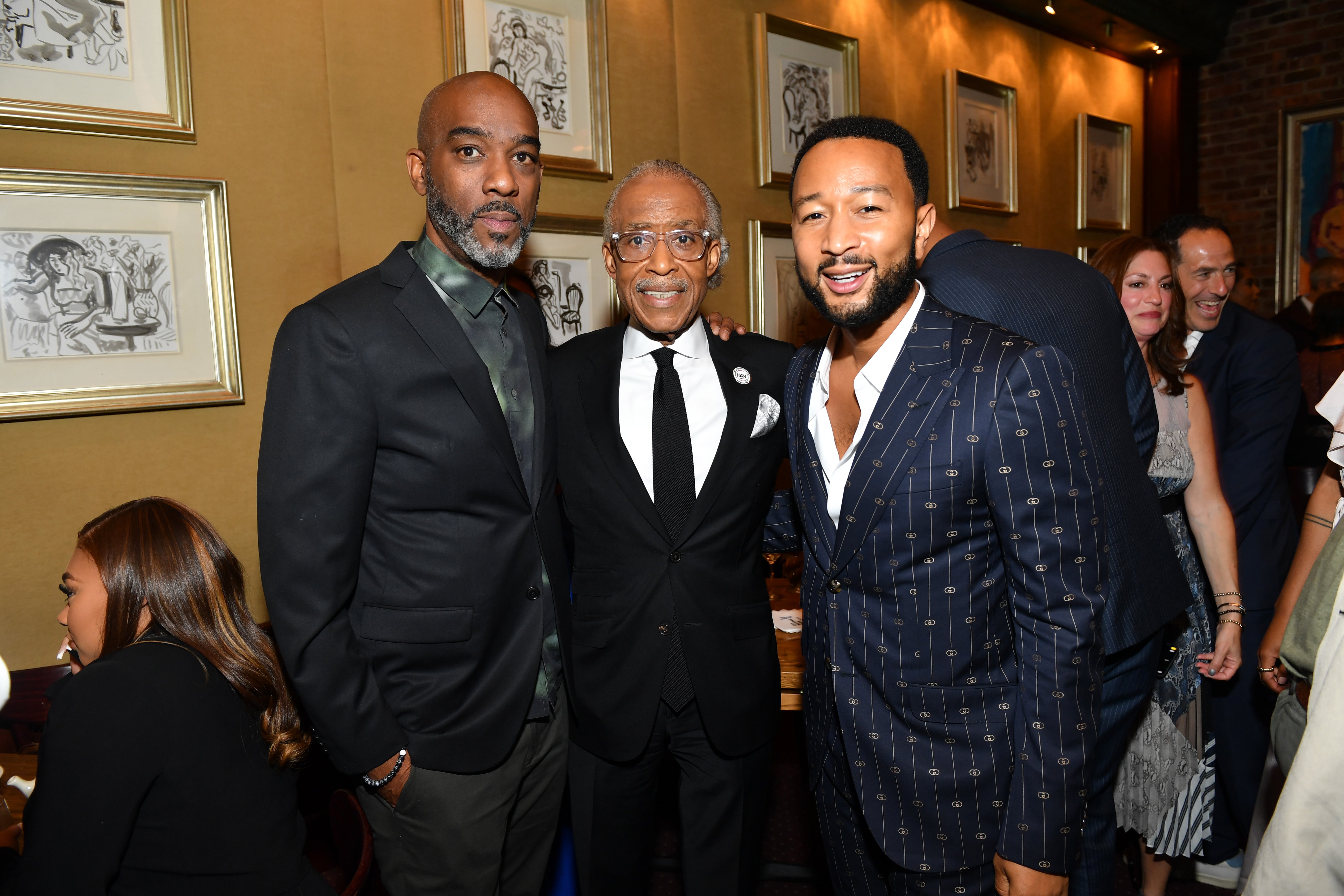Mike Jackson, Al Sharpton y John Legend asisten a la fiesta de clausura del Festival de Tribeca para ‘Loudmouth’ en Tribeca Grill el 18 de junio de 2022 en la ciudad de Nueva York