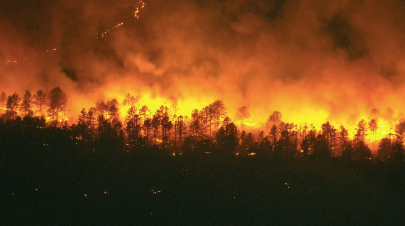 El incendio en el bosque estatal Wharton al sur de Nueva Jersey está contenido en un 45 por ciento