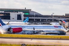 Avión se incendia después de aterrizar en Miami; 3 heridos