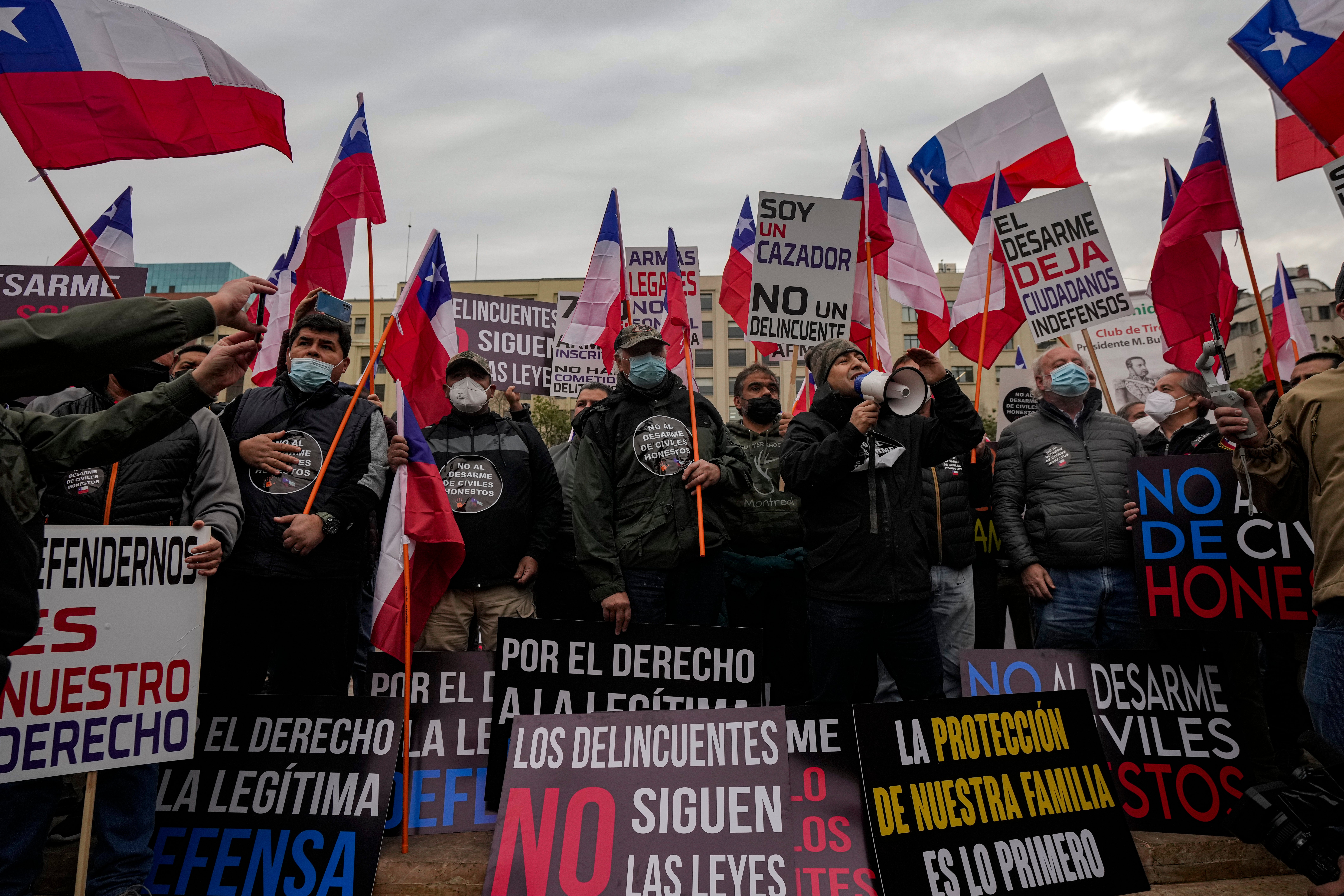 CHILE-ARMAS PROTESTA