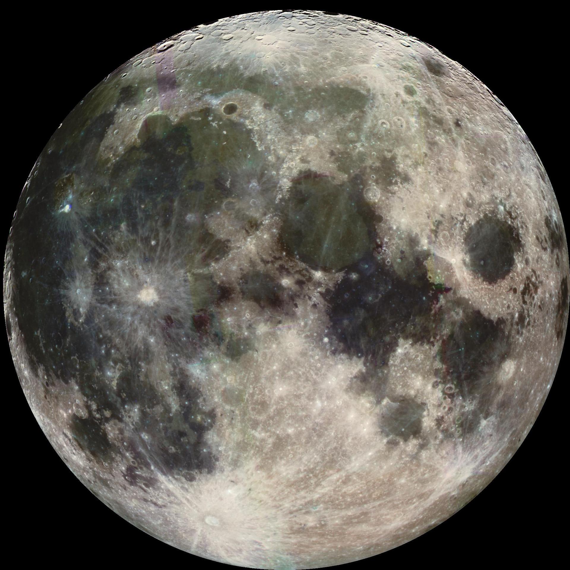 La Luna vista por la nave espacial Galileo de la NASA