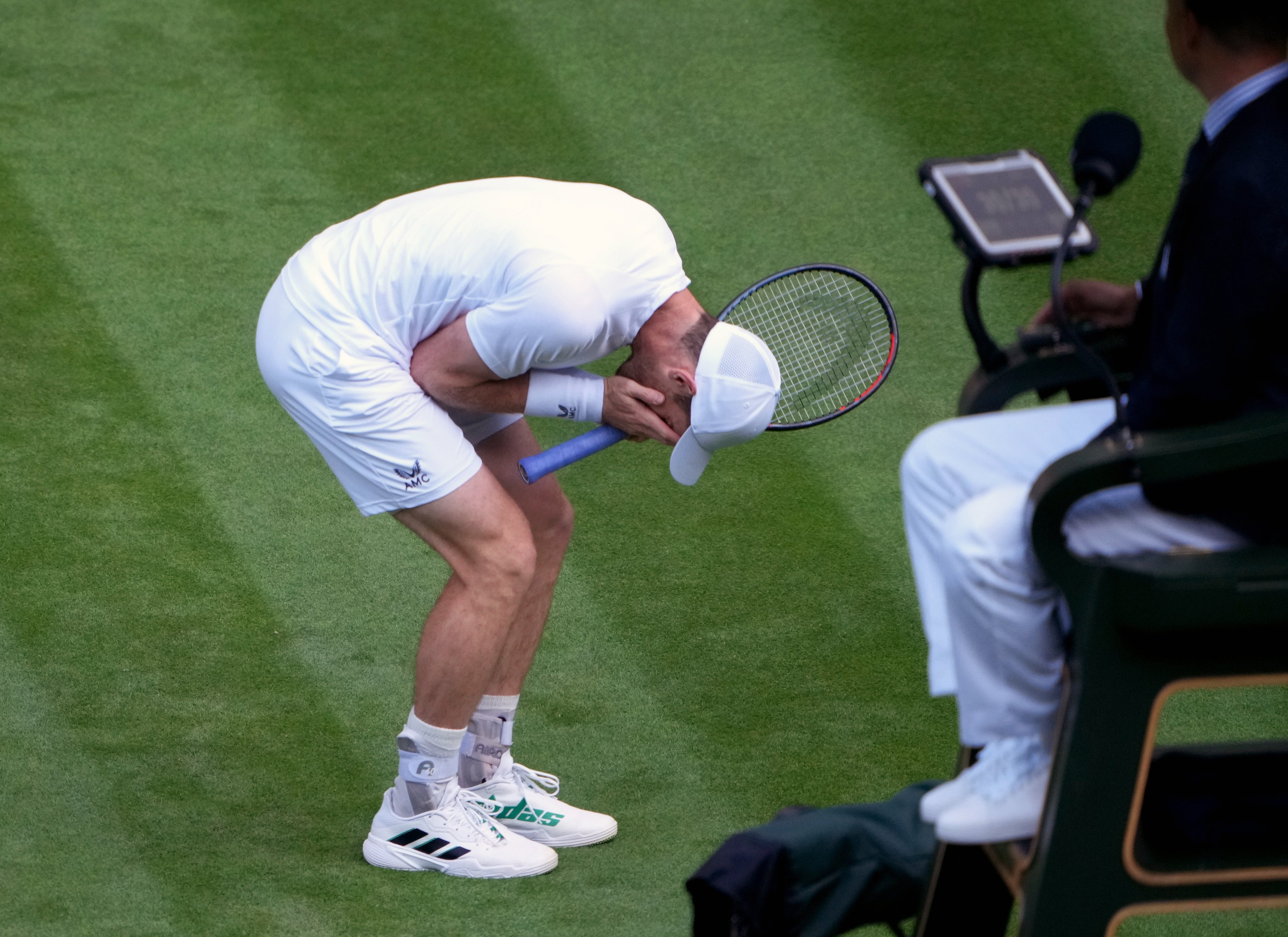 Andy Murray reacciona a la pérdida de un punto