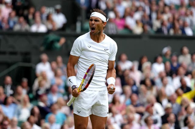 Rafael Nadal registró otra victoria en Wimbledon (John Walton/PA)