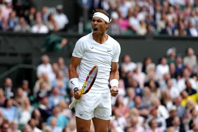 Rafael Nadal registró otra victoria en Wimbledon (John Walton/PA)