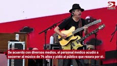 Carlos Santana se desmaya en pleno concierto en Michigan