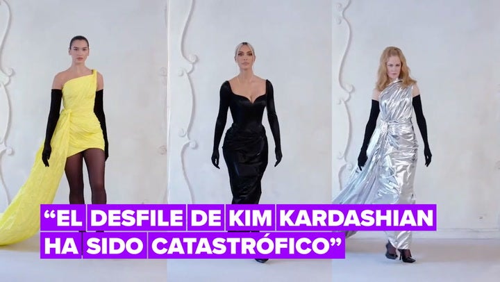 Así salieron Kim Kardashian, Nicole Kidman y Dua Lipa en el desfile de Balenciaga