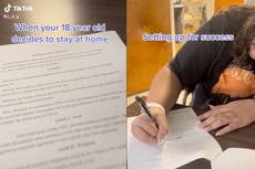 Madre genera debate tras hacer que su hija de 18 años firme un contrato de alquiler para vivir en su casa
