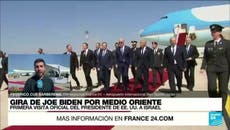 Biden inicia su primera gira presidencial en el Medio Oriente en Israel 