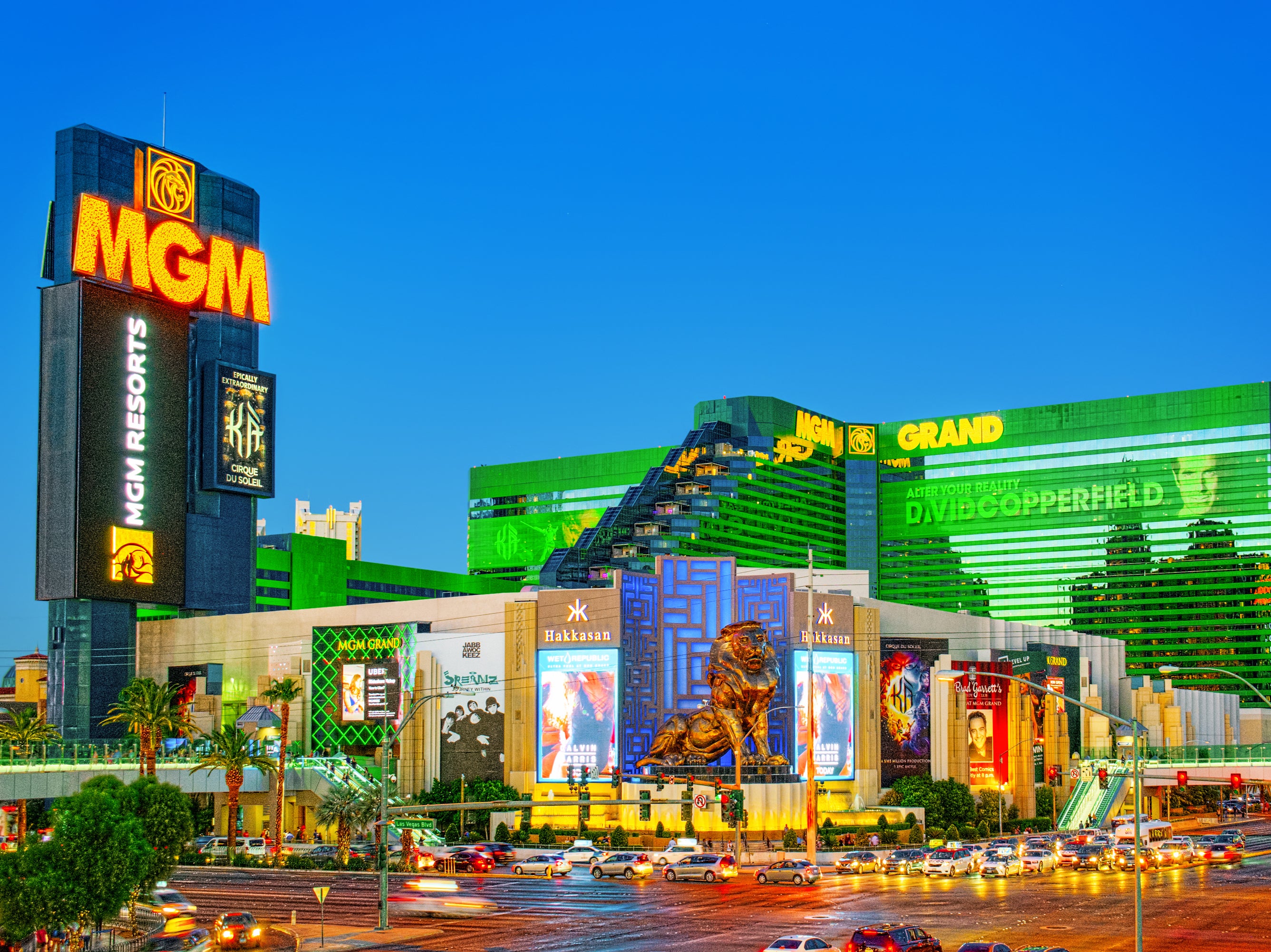Imagen exterior del hotel y casino MGM Grand en Las Vegas