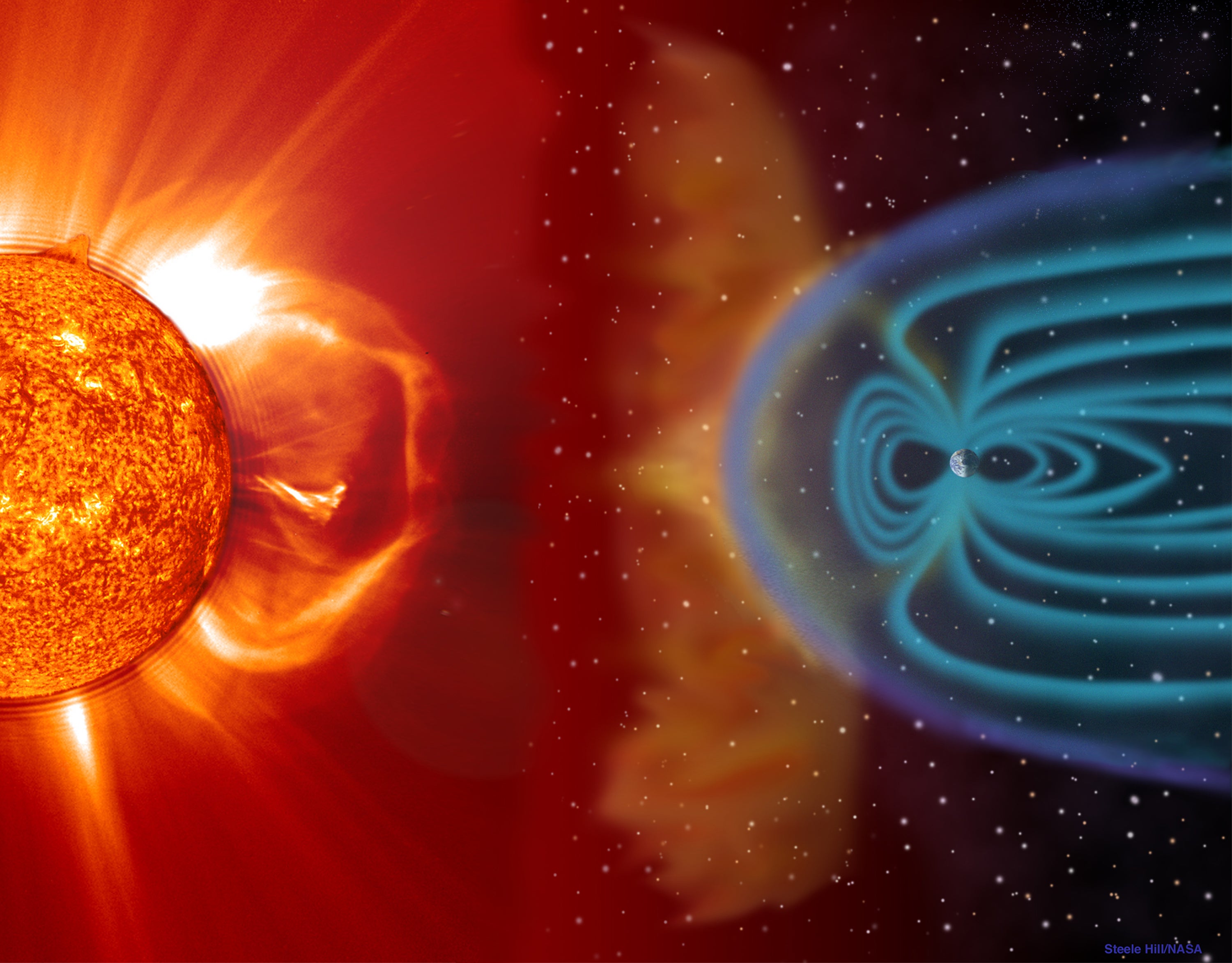 Las CME pueden atravesar la atmósfera exterior del sol y dirigirse hacia la Tierra