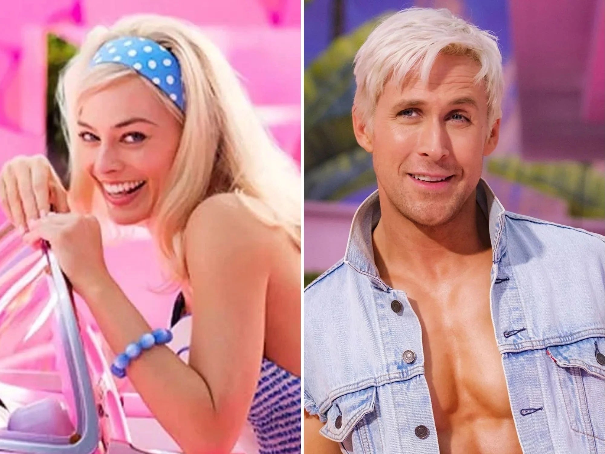 Margot Robbie como Barbie y Ryan Gosling como Ken en ‘Barbie’
