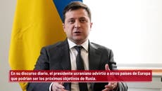 Zelensky advierte que Vladimir Putin “atacará a otros países” de Europa 