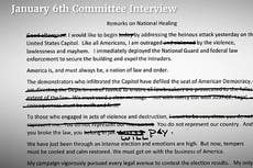 Nuevo vídeo del panel del 6 de enero muestra que Trump suavizó el discurso para los alborotadores