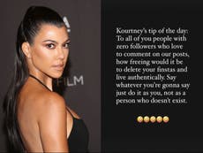 Kourtney Kardashian le dice a los trolls anónimos que eliminen sus cuentas falsas de redes sociales