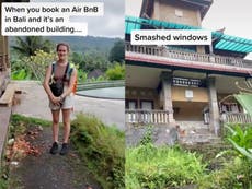 Mujer reserva un Airbnb en Bali y descubre una villa abandonada: “Supongo que ahora es tuya”