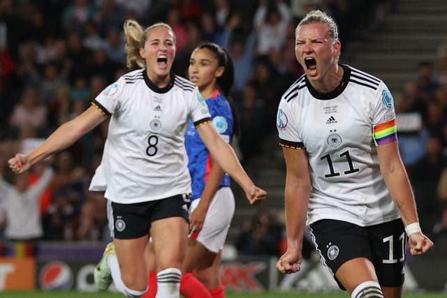 <p>]La capitana alemana, Alexandra Popp, marcó dos goles en la semifinal</p>