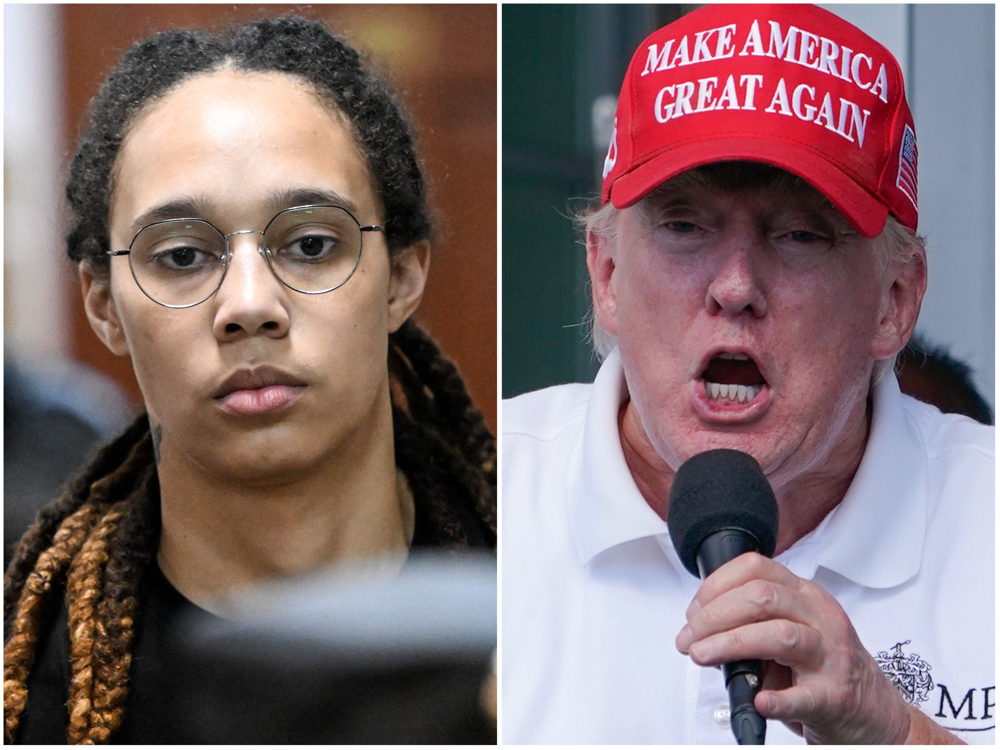 Donald Trump llamó a la estrella de la WNBA Brittney Griner 'mimada' y dijo que no haría un trato por su liberación