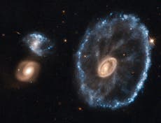 James Webb captura imagen de dos galaxias masivas chocando entre sí y provocando estallidos estelares 