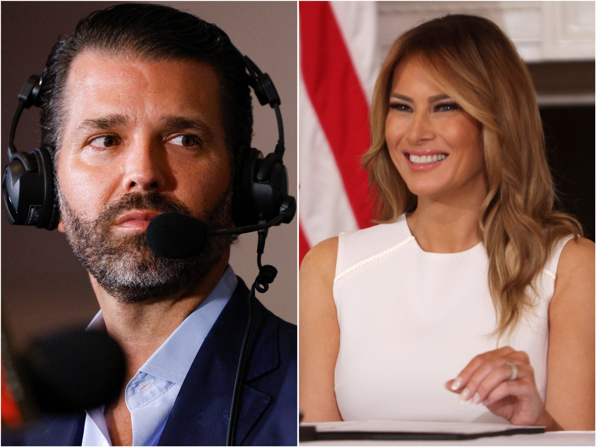 Entre las reacciones a la redada del FBI, Donald Trump Jr. comparte un meme sobre la ropa interior de Melania