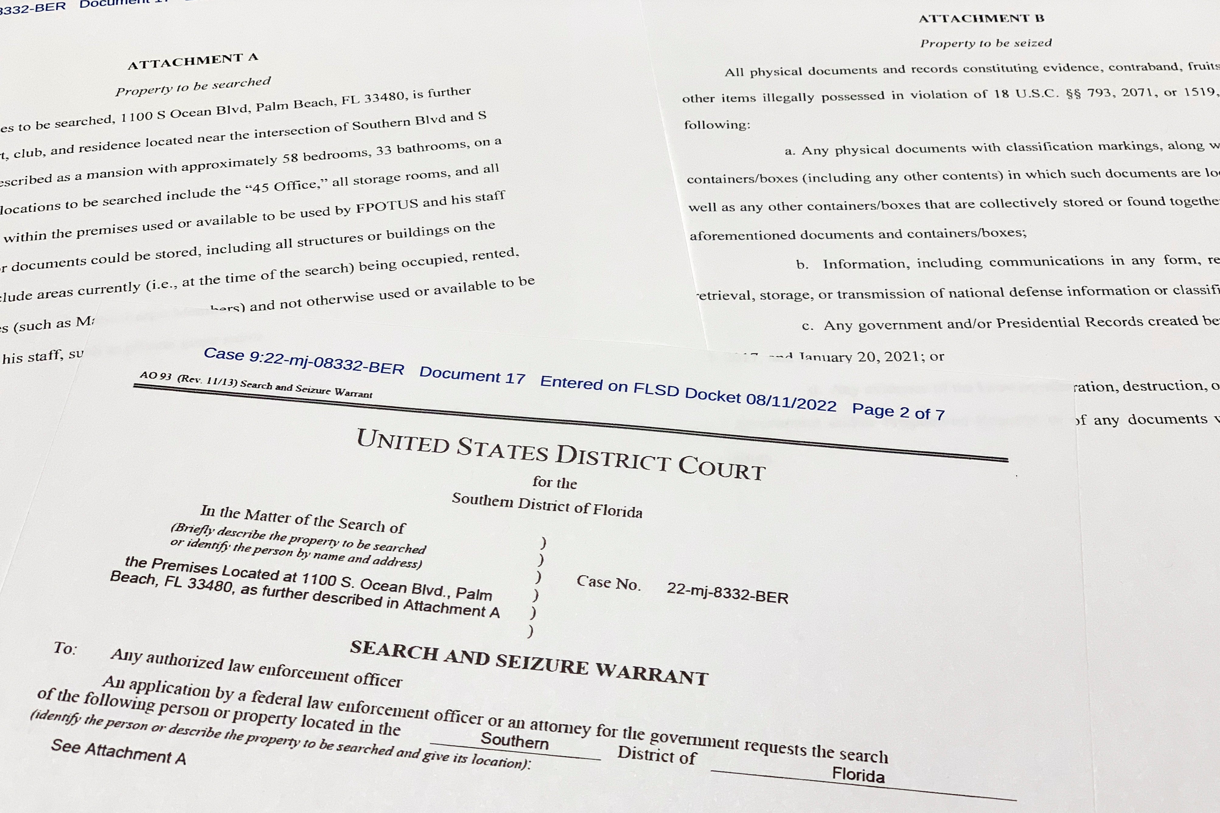 ¿Por qué el Departamento de Justicia bloquea la publicación de la declaración jurada de la redada de Trump?