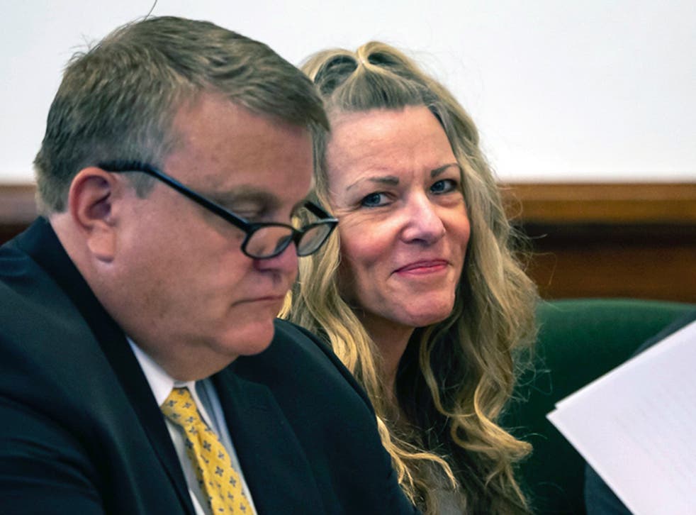 <p>Lori Vallow Daybell and her attorney in court on Tuesday </p>