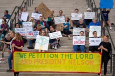 Protesta en Utah contra abuso sexual en la Iglesia