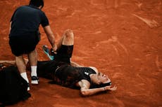 Zverev se baja del US Open por lesión en tobillo