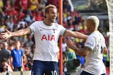 Goles de Kane sellan victoria 2-0 de Tottenham ante Forest
