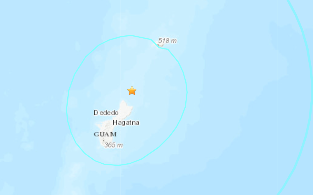 Terremoto de magnitud 5,3 golpea cerca de Guam, no hay amenaza de tsunami
