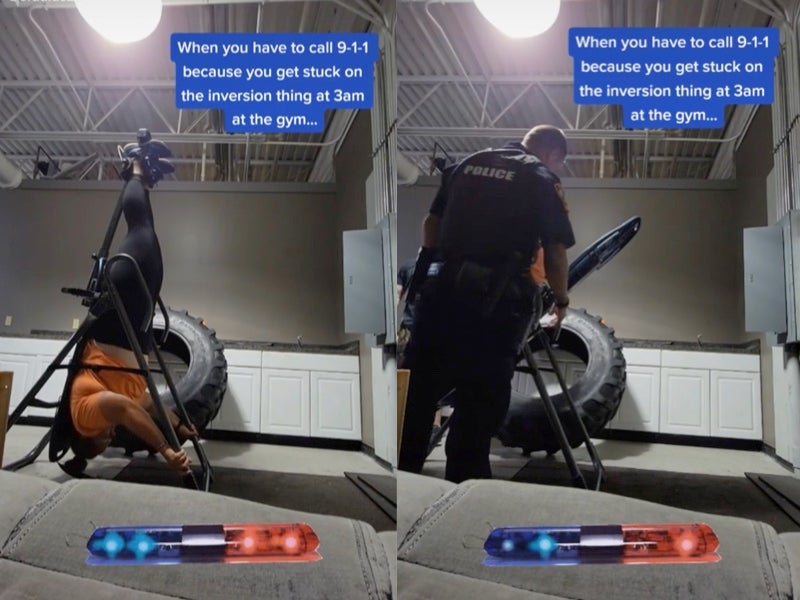 Mujer llama al 911 después de quedarse atrapada de cabeza en aparato en el gimnasio: “¡Qué vergüenza!”