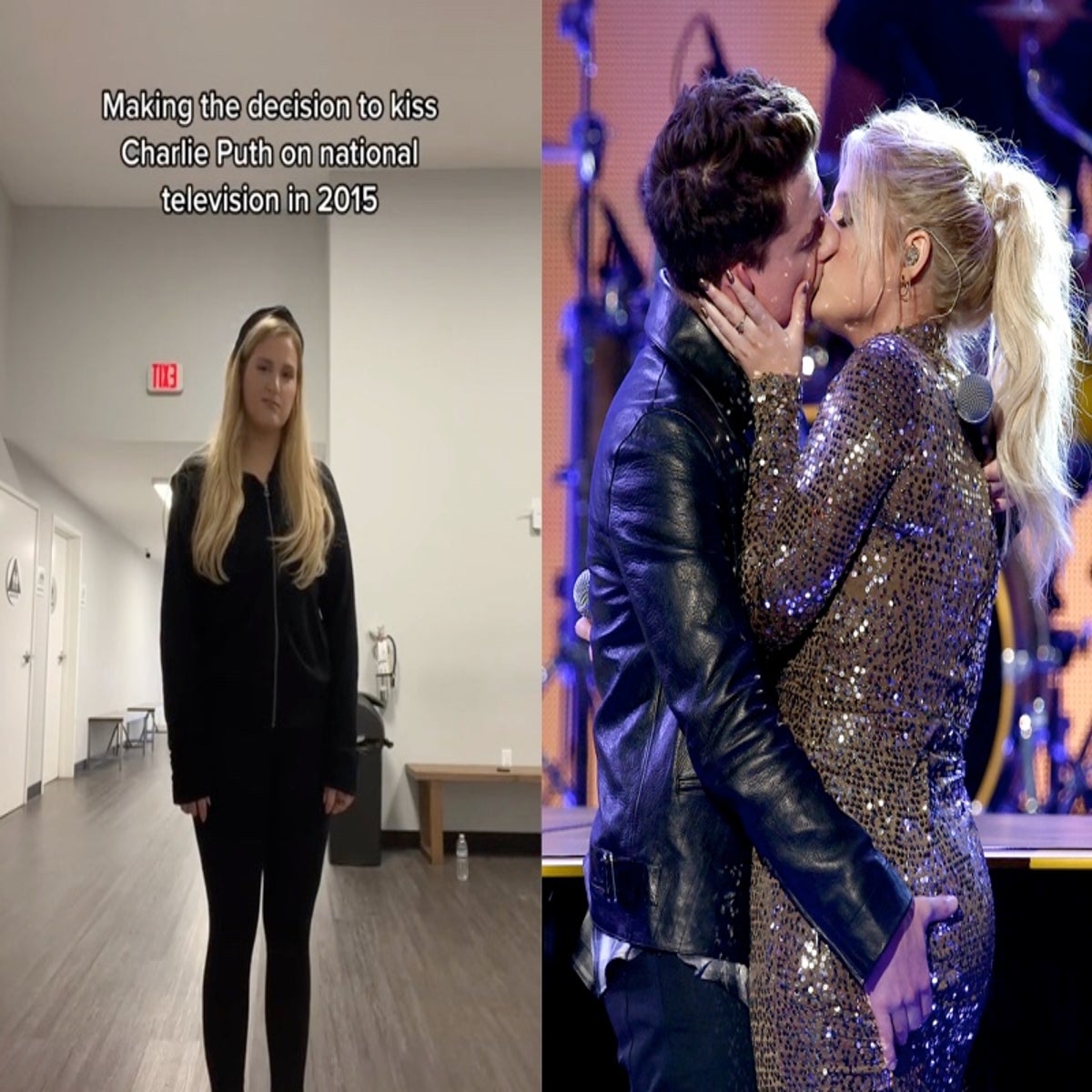 Meghan Trainor se burla del beso que se dio con Charlie Puth en 2015 |  Independent Español