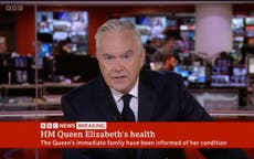 Conductores de BBC News visten de negro tras la noticia de la salud de la reina Isabel II