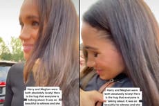 “¿Puedo abrazarte?”: Meghan Markle consuela a una doliente en Windsor en un conmovedor vídeo