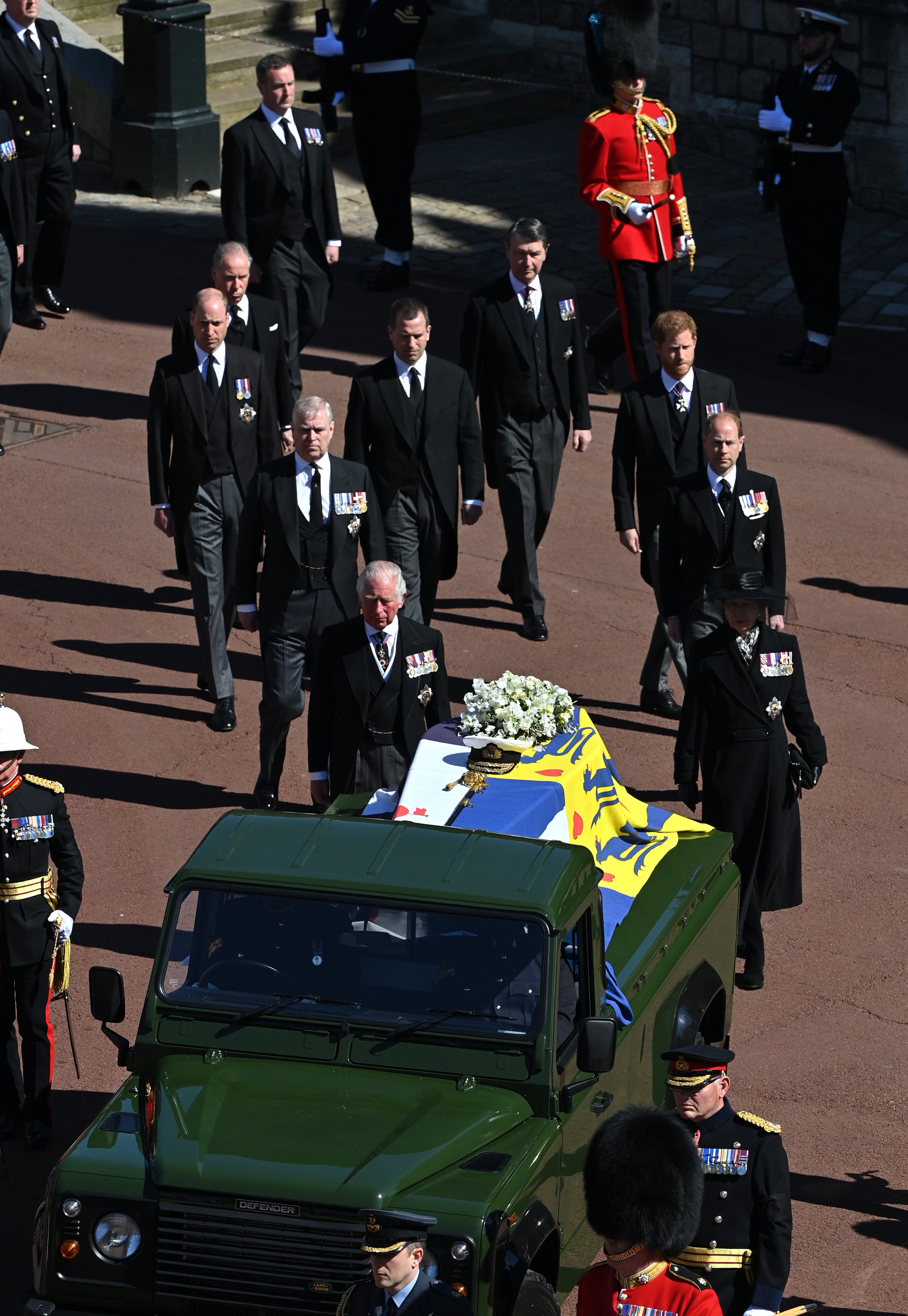 Senior royals in civilian dress for Philip’s funeral (Justin Tallis/PA)