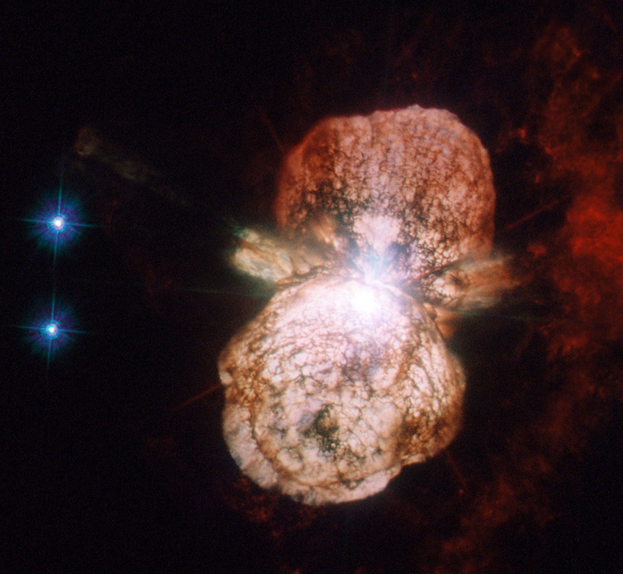 Una concepción artística de la explosión de una supernova, la muerte de una estrella gigante