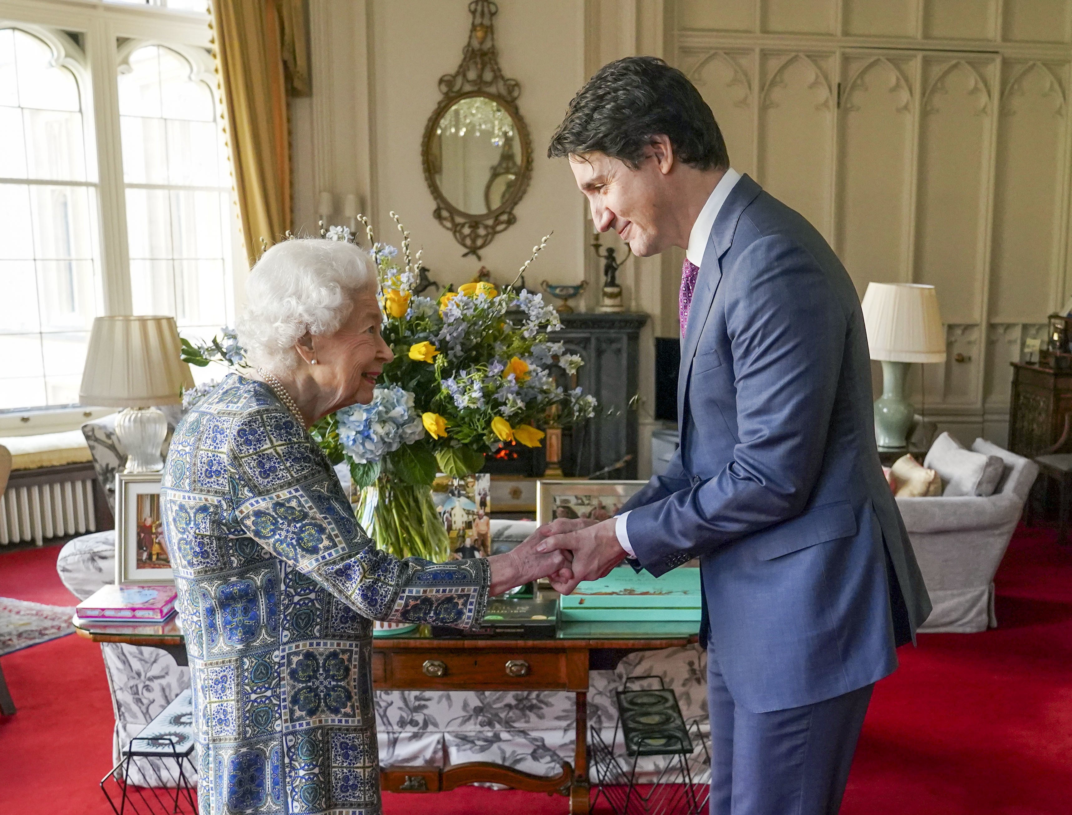 The Queen received Justin Trudeau during an audience at Windsor Castle earlier this year (Steve Parsons/PA)