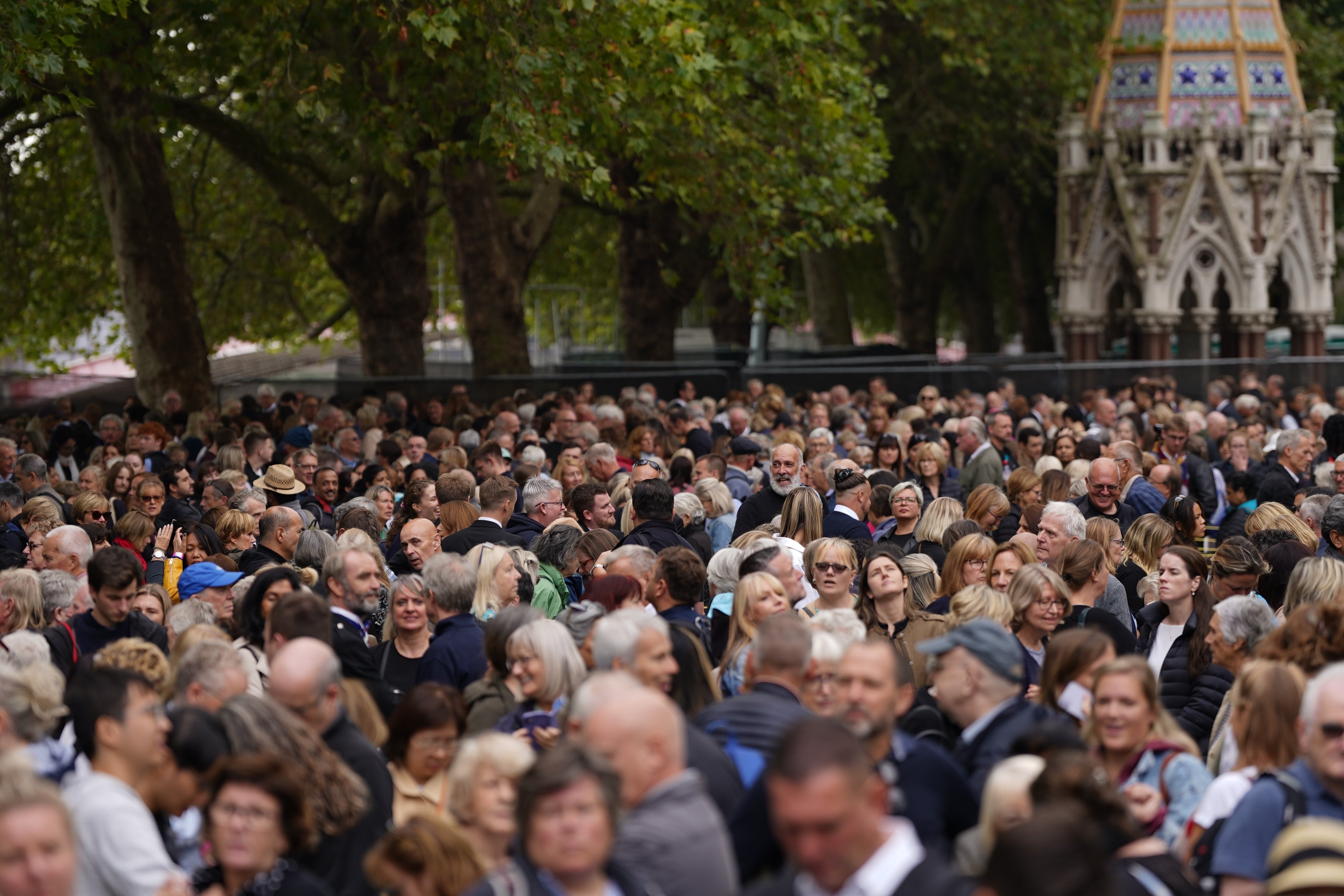 Tens of thousands of people are queueing to see the Queen lying in state (PA)