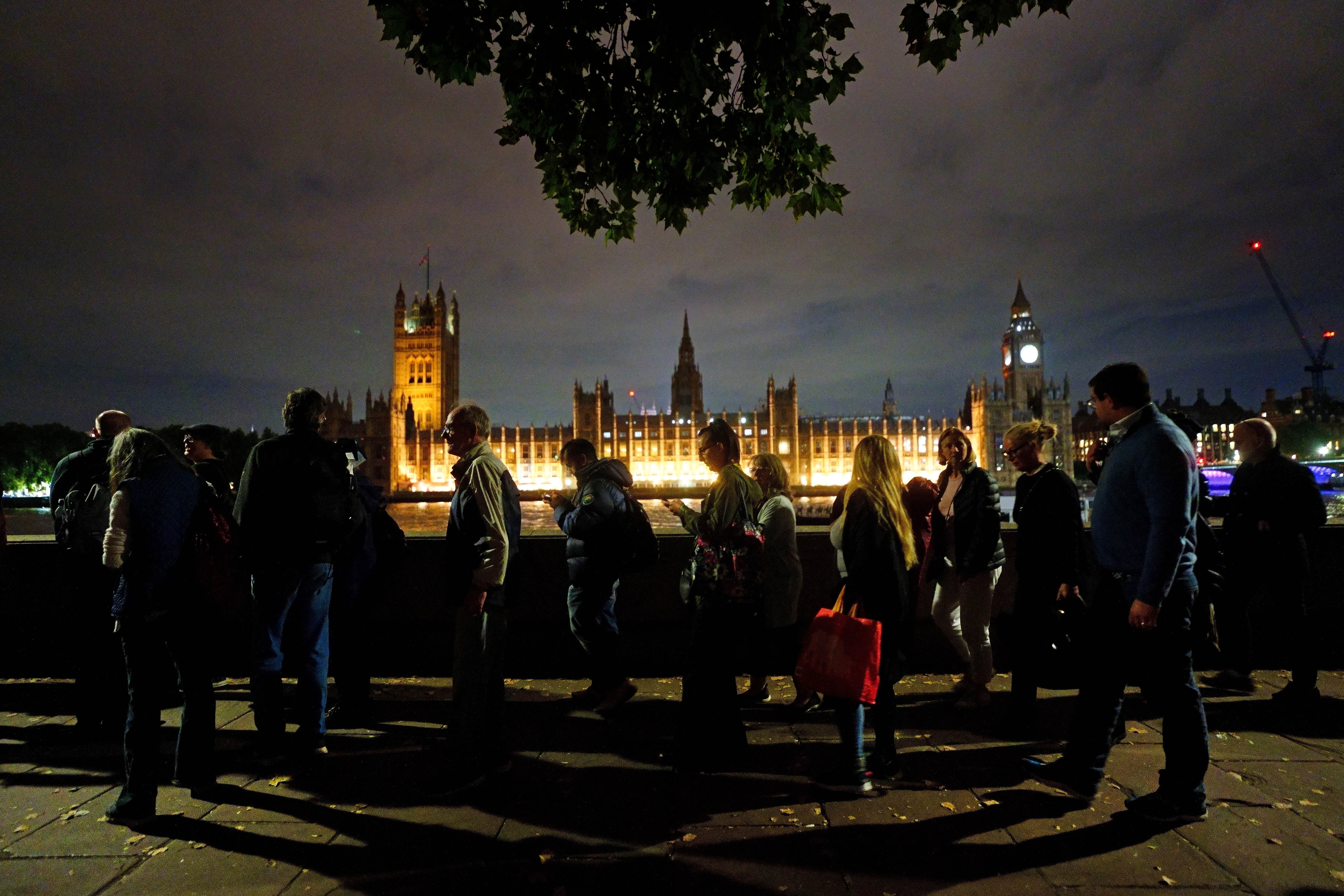 People have waited in the queue for hours to see the Queen’s coffin at Westminster Hall (Victoria Jones/PA)