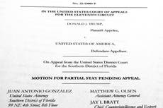 EEUU pide levantar suspensión a pesquisa de Mar-a-Lago