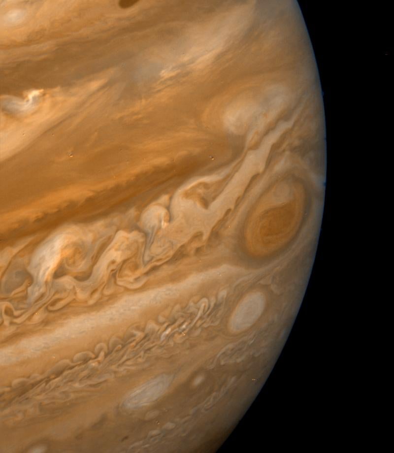 El planeta Júpiter y su Gran Mancha Roja, una enorme tormenta que lleva siglos azotando la atmósfera del gigante gaseoso