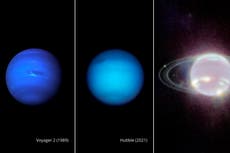 NASA publica nuevas fotos de Neptuno y sus anillos