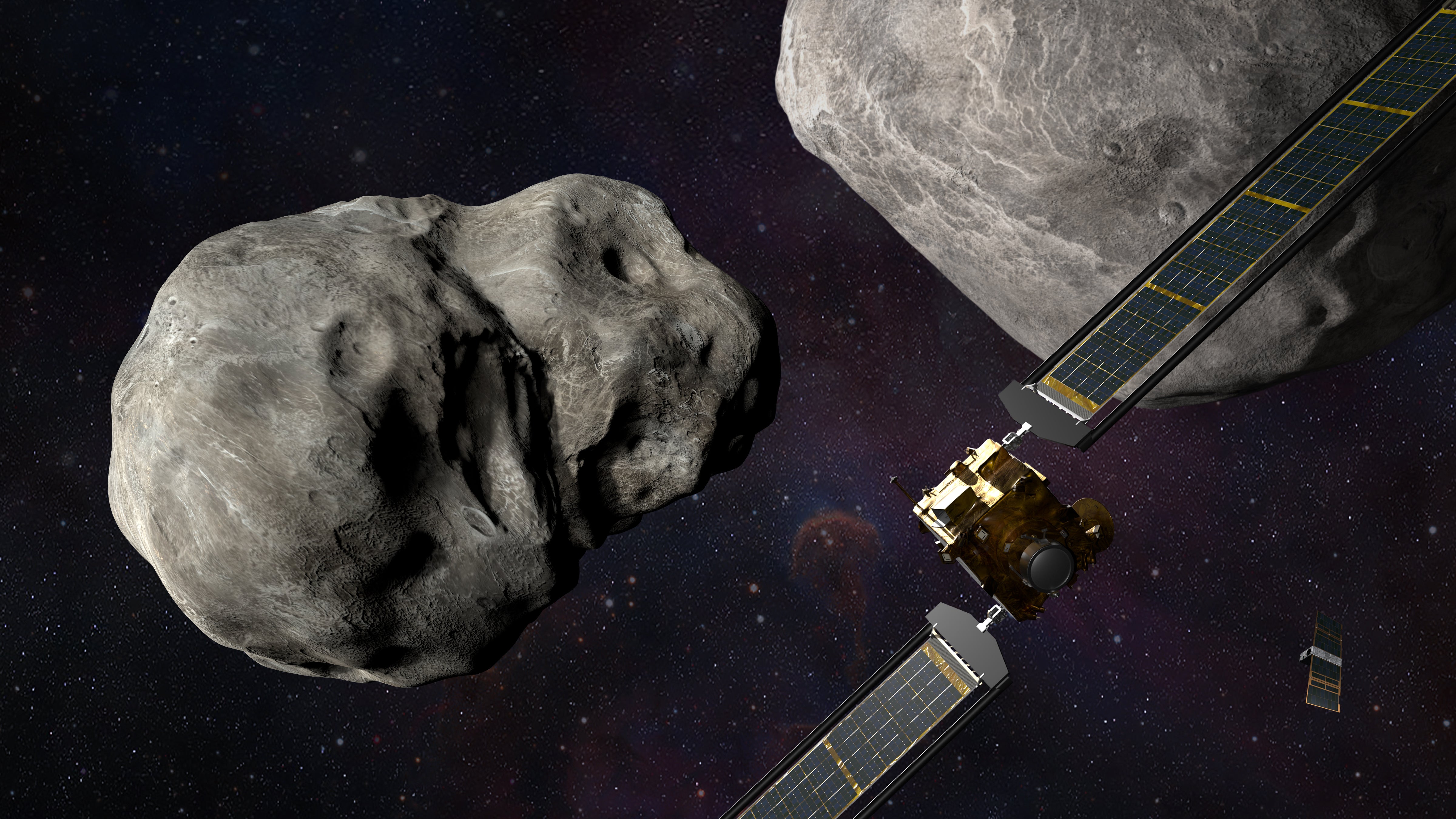 La NASA estrelló con éxito una nave espacial contra un pequeño asteroide como parte de una misión de prueba de protección planetaria (NASA/PA)