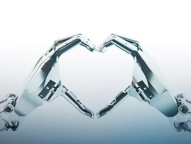 Elon Musk ofrece adelanto del robot de Tesla con unas manos humanoides en forma de corazón